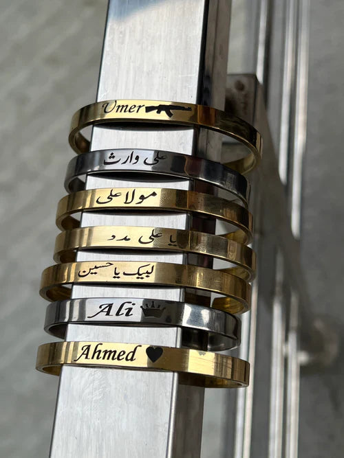 Customised Karha ,Bracelets , Bangle for Men & Women Personalised Engraved